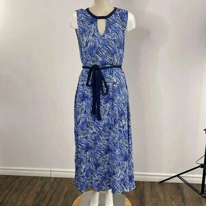 Blue Illusion Multi print Maxi Dress S